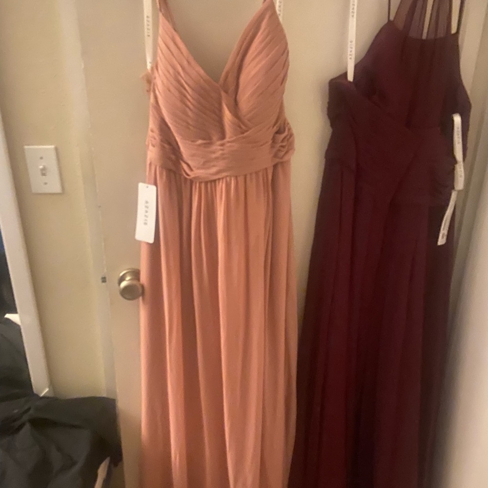 Azazie Dusty rose bridesmaid dress size 14. Brand new tags still on it.